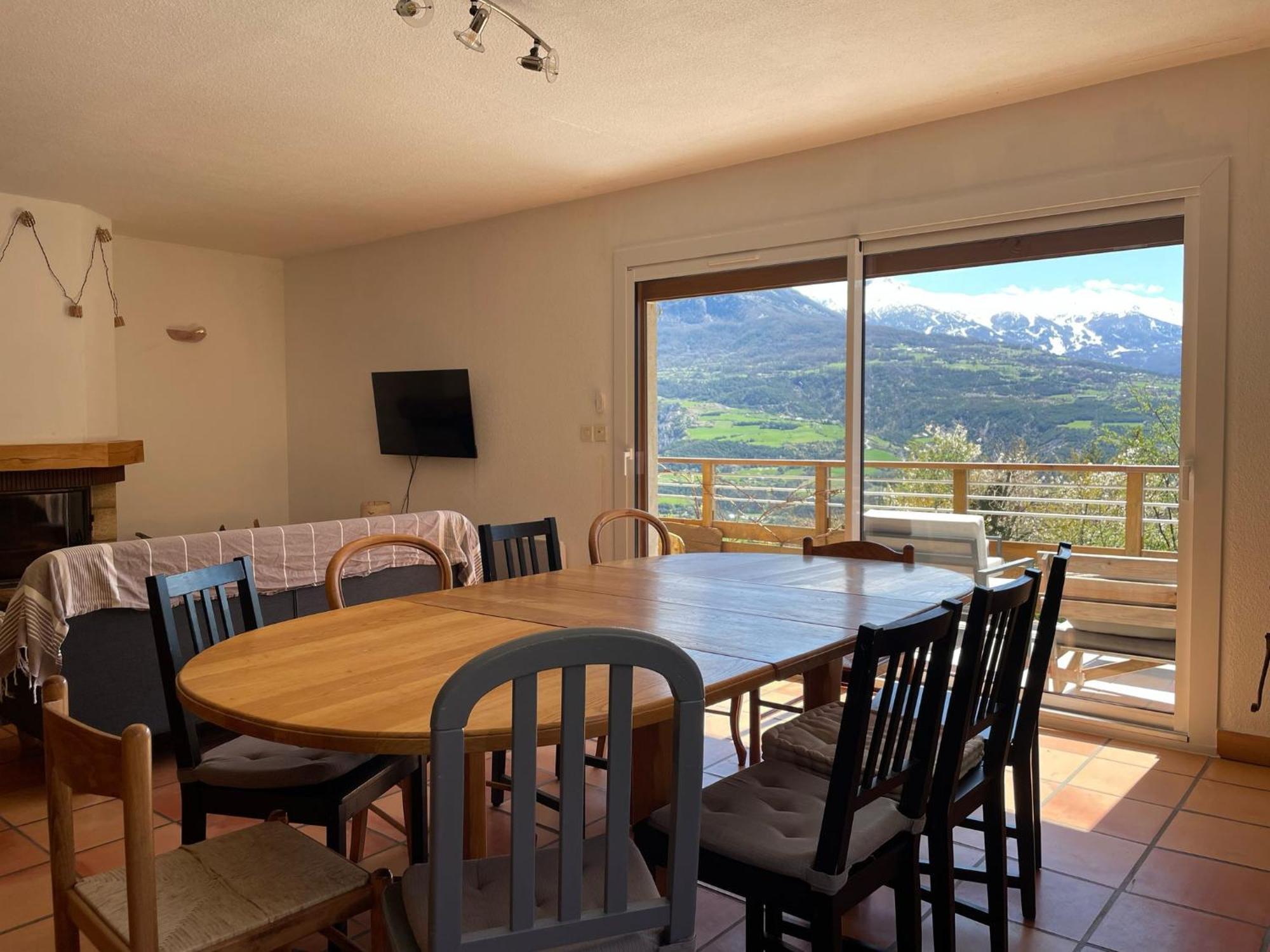 Gite Confort 15 Couchages, Vue Panoramique Montagne Hautes Alpes, Terrasses Embrun Extérieur photo